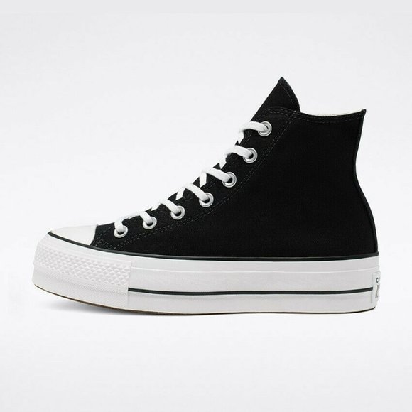 New Converse Canvas Black Platform CTAS Sneakers - Picture 5 of 6